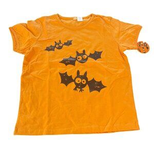 NEW Target Halloween Bats Orange Kids/Youth SS T-Shirt Cotton, Size 14/16 NWT